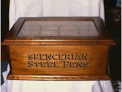 antique box for spencerian steel pens|EARLY SPENCERIAN Steel Nib Pens Display Case.